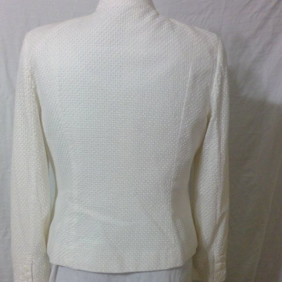 Charter Club NWOT JACKET Size 12 Pants  Size 10 White/Cream Embroidered eyelet - Picture 5 of 10